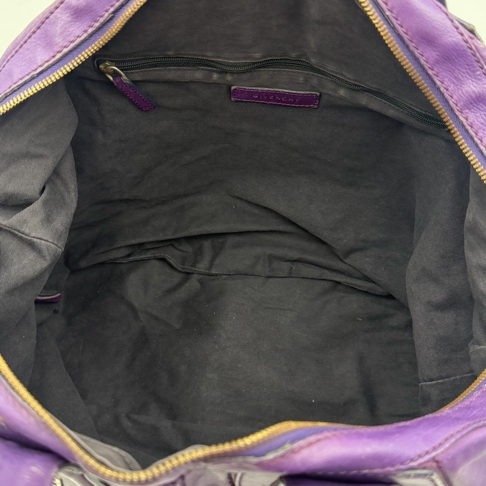 Givenchy Nightingale Leather Satchel Bag – Purple - Picture 8 of 10